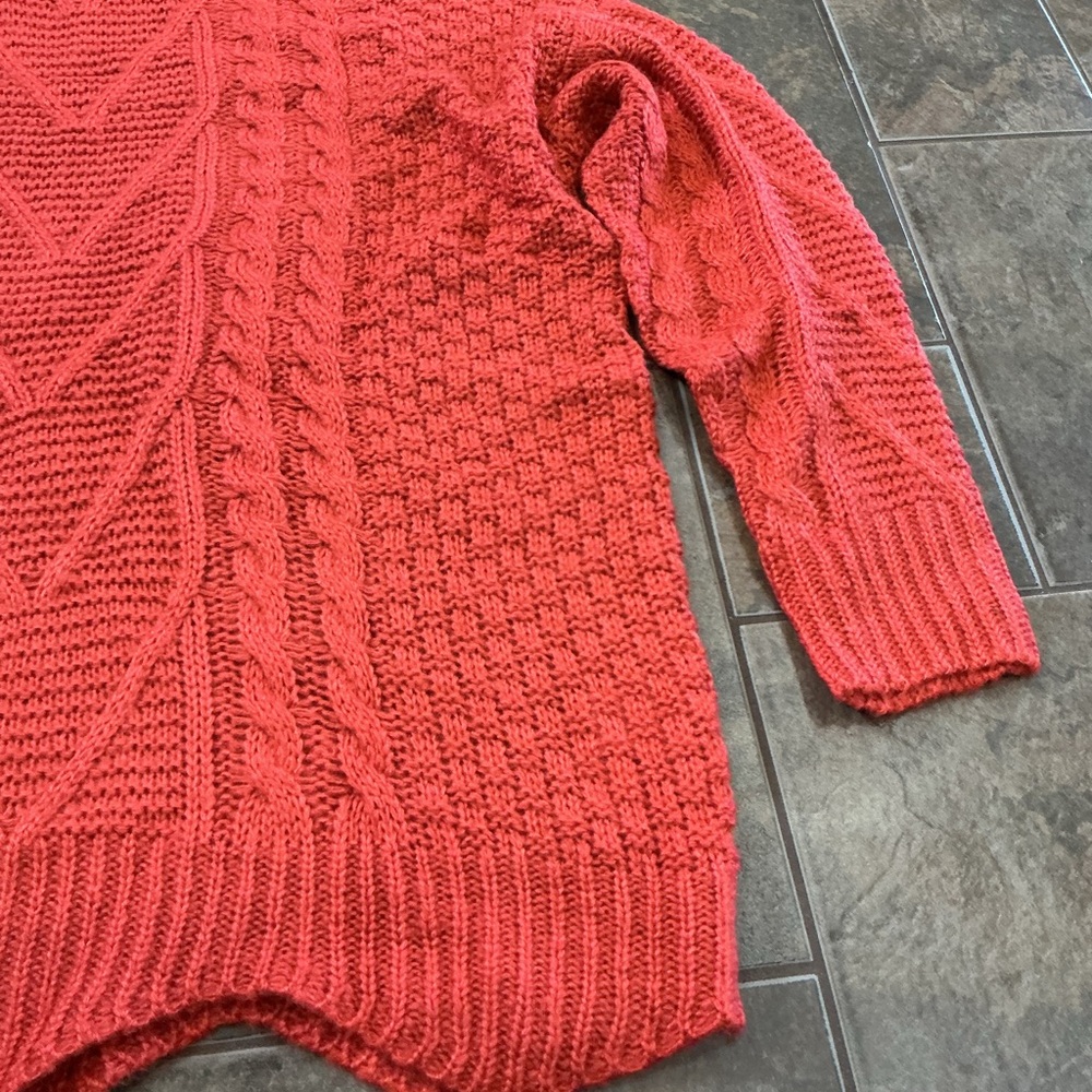🔥Get 4 items-$30🔥 Cozy burnt orange Fall Knit Turtleneck Sweater - Picture 3 of 3
